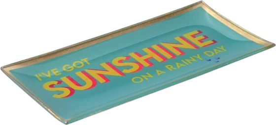 Dekorativer Glasteller Türkis GIFTCOMPANY – Handgefertigt, Modern