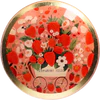 Dekorativer Glasteller GIFTCOMPANY Love Plates Rosa Erdbeer-Motiv