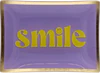 Dekorativer Glasteller GIFTCOMPANY Love Plates Smile lila gelb