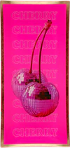 Dekorativer Glasteller GIFTCOMPANY Love Plates Cherry Neon Rosa
