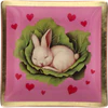 Dekorativer Glasteller GIFTCOMPANY Love Plate Hase Rosa