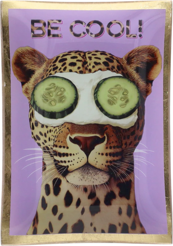 Dekorativer Glasteller GIFTCOMPANY Love Plates Be Cool lila