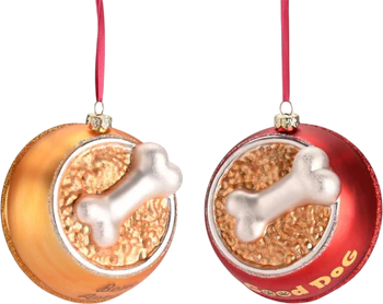 Dekorativer Glasanhänger Fressnapf Rot/Orange – GIFTCOMPANY Unikat