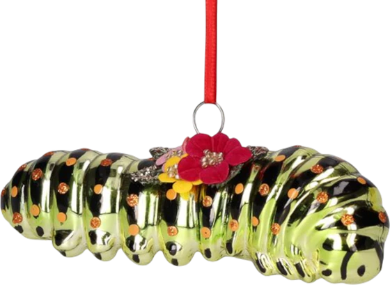Dekorationsanhänger Glas Raupe Grün – Handgefertigt von GIFTCOMPANY