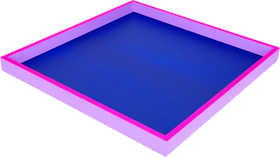 Dekoratives Serviertablett Neo 32cm Blau-Lila von GIFTCOMPANY