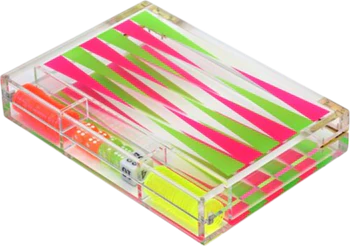 Backgammon-Spielset GIFTCOMPANY Tokio Acryl transparent robust