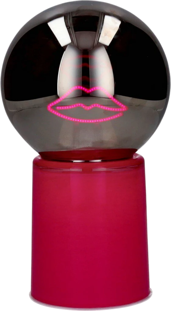 LED-Dekoleuchte Kugel Glowmance pink Lippen – GIFTCOMPANY
