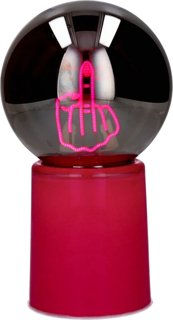 LED-Dekoleuchte Kugel GIFTCOMPANY Glowmance pink Mittelfinger