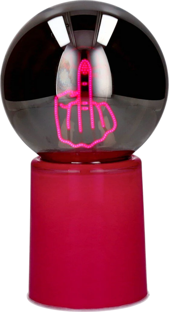 LED-Dekoleuchte Kugel GIFTCOMPANY Glowmance pink Mittelfinger