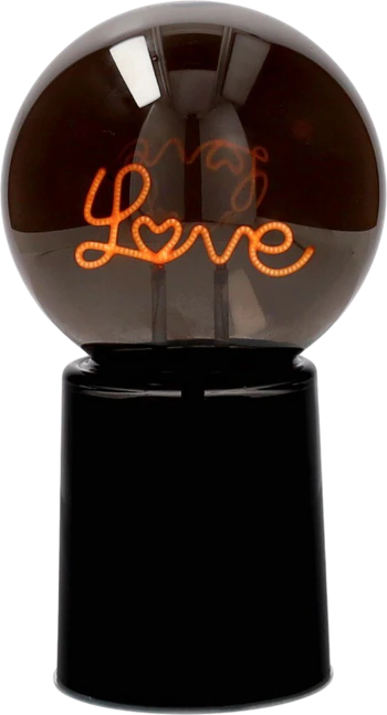 LED-Dekoleuchte Kugel Love schwarz GIFTCOMPANY – Neon-Optik