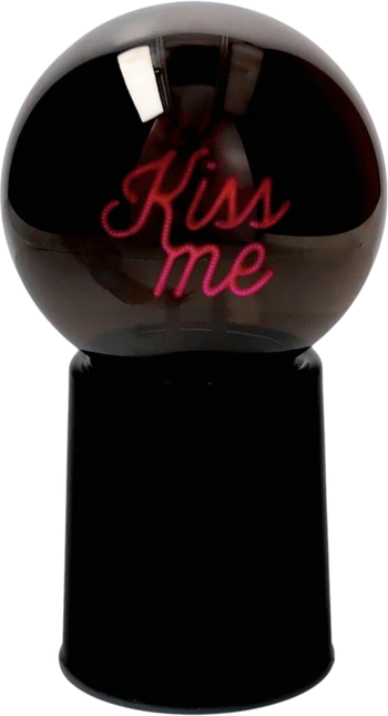LED-Leuchtkugel Glowmance Schwarz – Neonlicht Kiss me von GIFTCOMPANY
