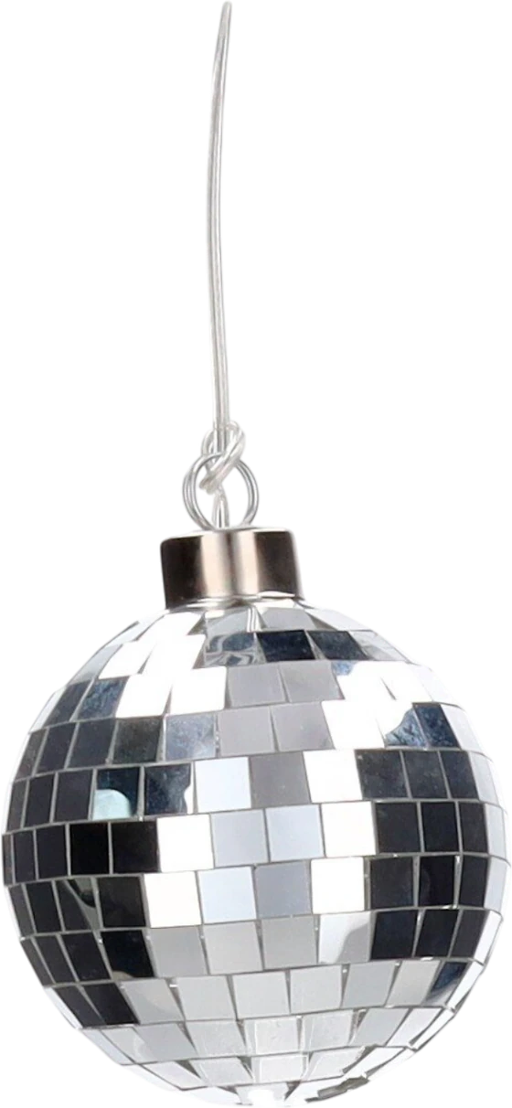 LED-Dekokugel 8cm Silber GIFTCOMPANY – Stimmungsvolle Disco-Lichter