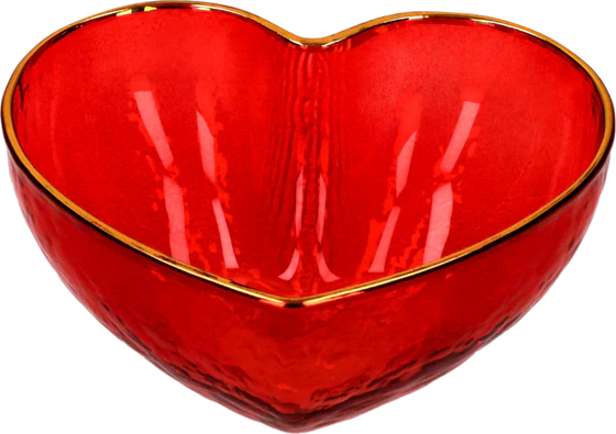 Dekoschale Herz Glas rot GIFTCOMPANY L'amour M Handgefertigt