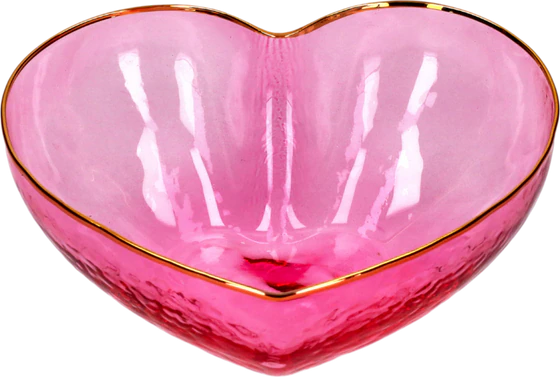 Dekoschale Herz Rosa Glas GIFTCOMPANY L´amour Handgefertigt