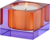 Teelichthalter Kristallglas Sari XS Lila/Orange – GIFTCOMPANY