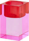 Teelichthalter Kristallglas Sari Rosa/Rot – GIFTCOMPANY