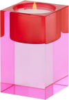 Teelichthalter Kristallglas Sari Rosa/Rot – GIFTCOMPANY