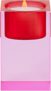 Teelichthalter Kristallglas Sari Rosa/Rot – GIFTCOMPANY