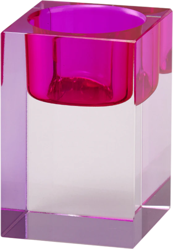 Teelichthalter Kristallglas Pink Rosa Sari – GIFTCOMPANY