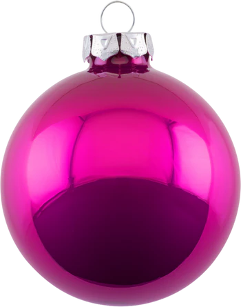Weihnachtsbaumkugel Glas 6cm Opal fuchsia – GIFTCOMPANY