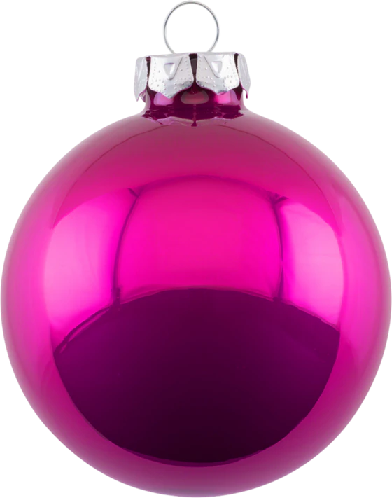 Weihnachtsbaumkugel Glas 6cm Opal fuchsia – GIFTCOMPANY
