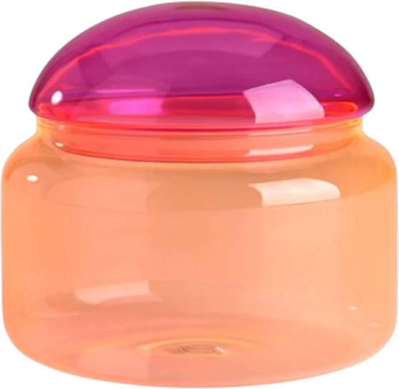 Vorratsdose Borosilikatglas L pink/orange von GIFTCOMPANY