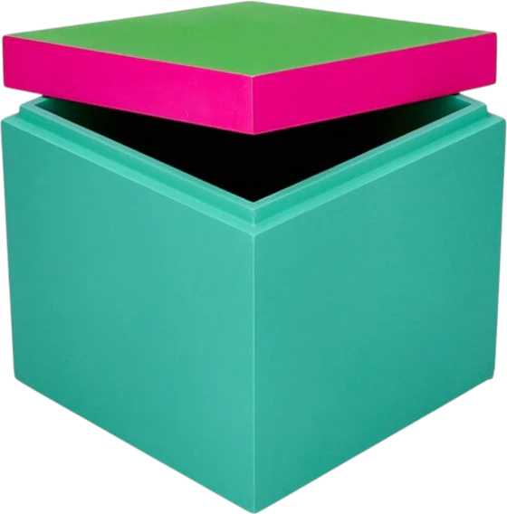 Aufbewahrungsbox MDF Neo S 13x13x13cm Neonfarben - GIFTCOMPANY
