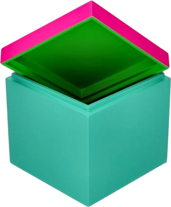 Aufbewahrungsbox MDF Neo S 13x13x13cm Neonfarben - GIFTCOMPANY