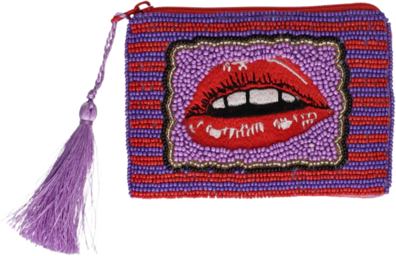 Kleine Kosmetiktasche GIFTCOMPANY Elodie XS Lippenmotiv Baumwolle