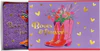 Kosmetiktasche M Boots and Flowers Blau Rot Baumwolle