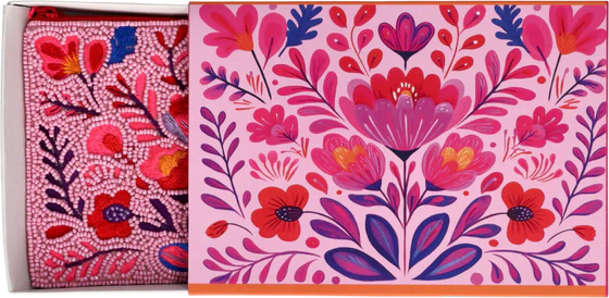 Kosmetiktasche Blumen Pink M – GIFTCOMPANY Elodie Baumwolle