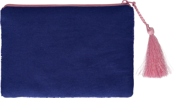 Kosmetiktasche Elodie M Blau Blüten Baumwolle – GIFTCOMPANY