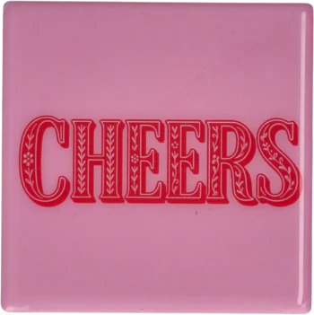 Untersetzer Terrakotta Cheers Rosa – GIFTCOMPANY Love Tiles