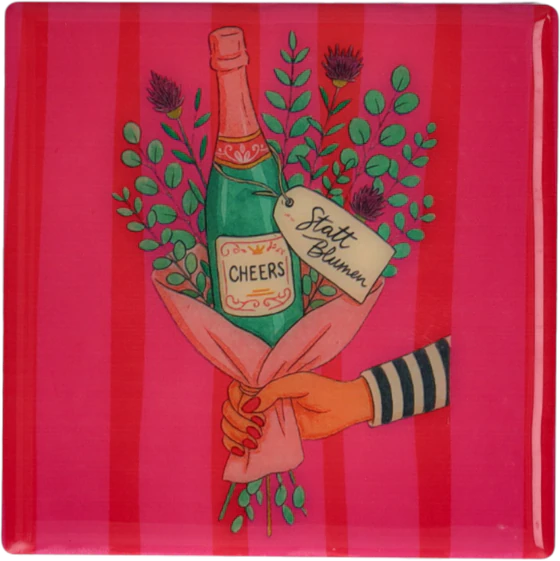 Untersetzer Terrakotta Love Tiles Neon Pink von GIFTCOMPANY