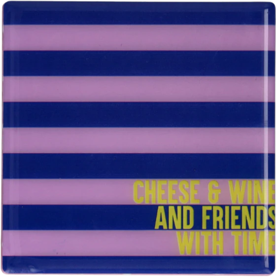 Untersetzer Terrakotta Blau Lila Cheese Wine GIFTCOMPANY
