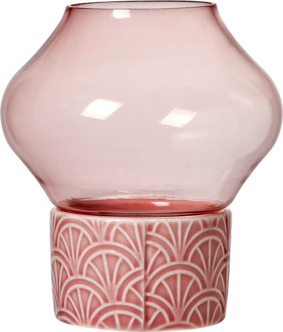 Windlicht Dottir Nordic Design Sunburst Blush – Handgefertigt