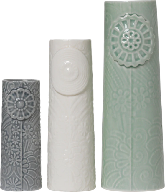Keramikvasen-Set Dottir Nordic Design Ocean View Unikate