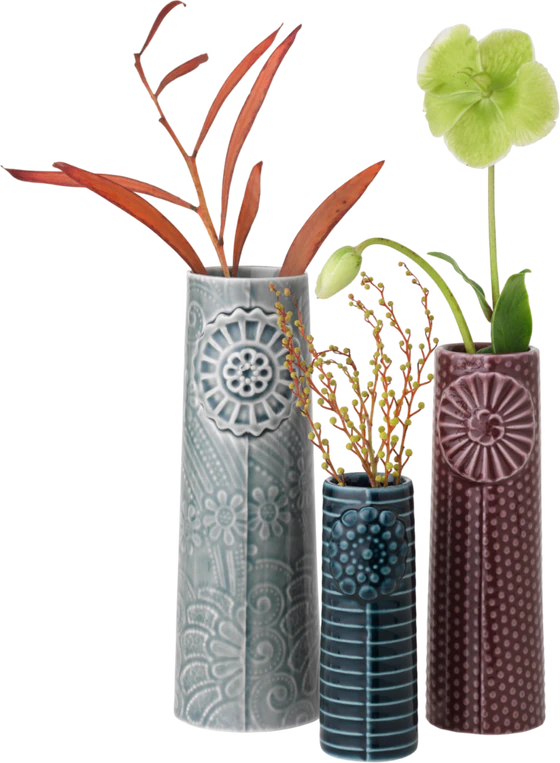 Keramikvasen-Set Dottir Pipanella Blueberry Cake – Handgefertigt