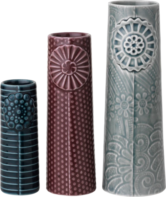 Keramikvasen-Set Dottir Pipanella Blueberry Cake – Handgefertigt