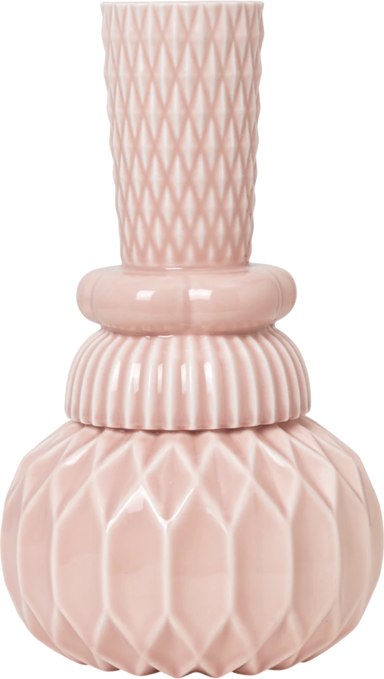 Design-Vase Keramik Dottir Samsurium Rose – Handgefertigt Unikat