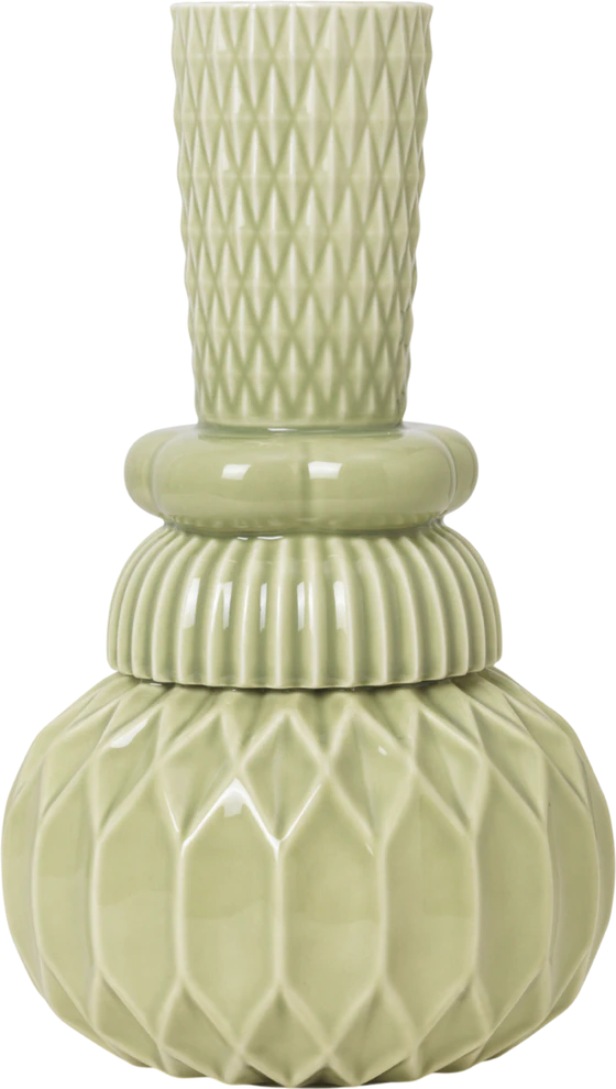 Design-Vase Keramik Dottir Samsurium Wasabi – Skandinavisches Unikat