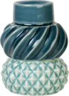 Kerzenhalter-Set Dottir Nordic Design Samsurium Petrol/Peacock