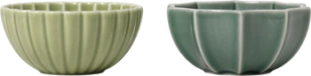 Set aus zwei Schalen Dottir Nordic Design Samsurium Wasabi Spruce
