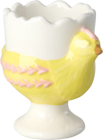 Eierbecher Keramik Gelb Rice by Rice – Handbemalt Hühnerform