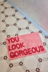 Rechteckige Fußmatte Rosa Rice by Rice – YOU LOOK GORGEOUS