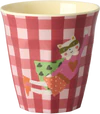 Kinderbecher-Set Melamin Rice by Rice Hero Print Grün 6er-Pack