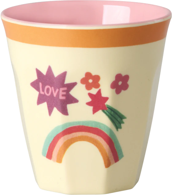 Kinderbecher-Set Melamin Rice by Rice Hero Print Grün 6er-Pack