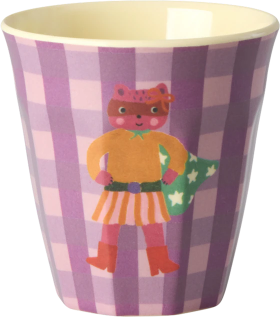 Kinderbecher-Set Melamin Rosa Helden 6er 160ml Rice by Rice