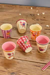 Kinderbecher-Set Melamin Rosa Helden 6er 160ml Rice by Rice