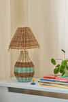 Tischleuchte Rattan Rice by Rice – Brownish Stripes E27 Unikat